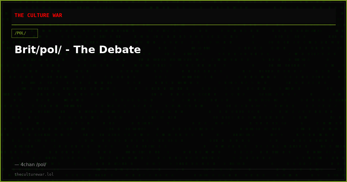 Brit/pol/ - The Debate