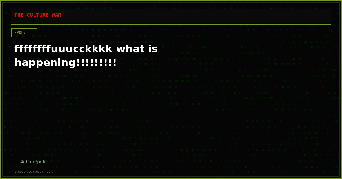 ffffffffuuucckkkk what is happening!!!!!!!!!