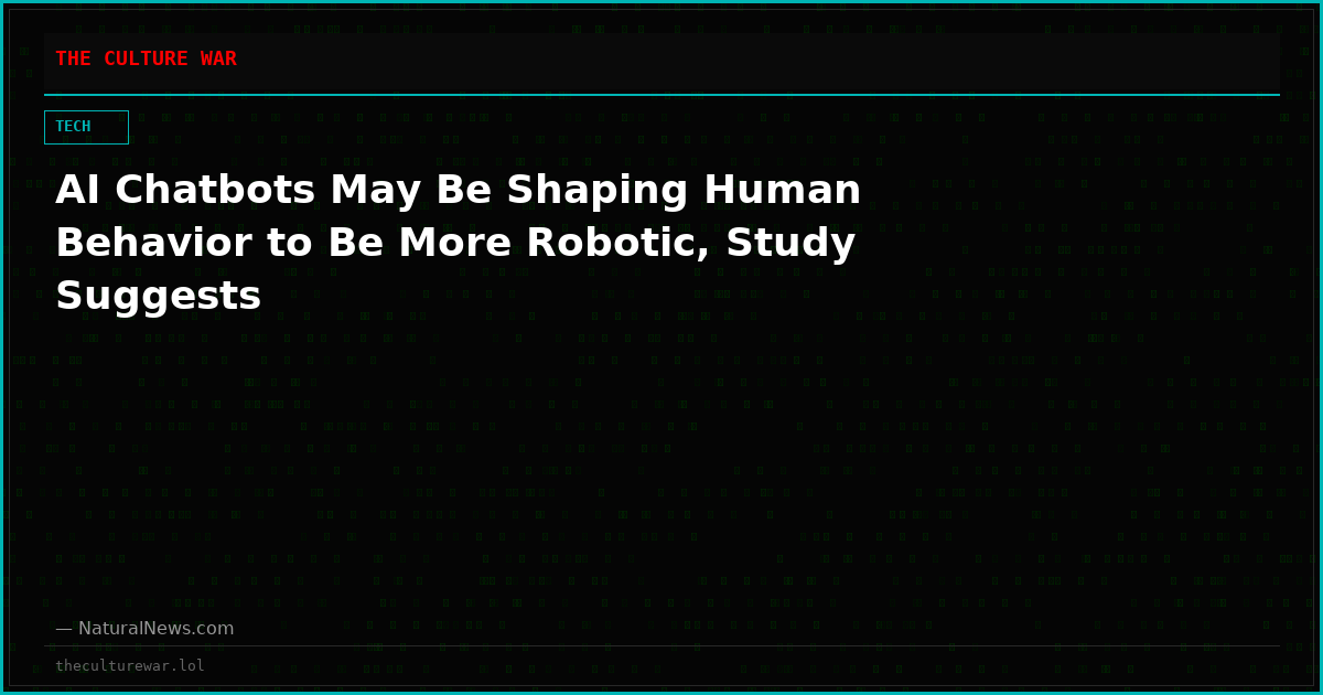 AI Chatbots May Be Shaping Human Behavior to Be More Robotic, Study Suggests