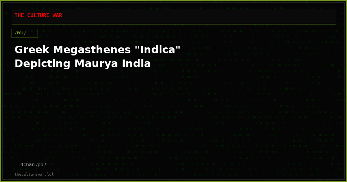 Greek Megasthenes "Indica" Depicting Maurya India