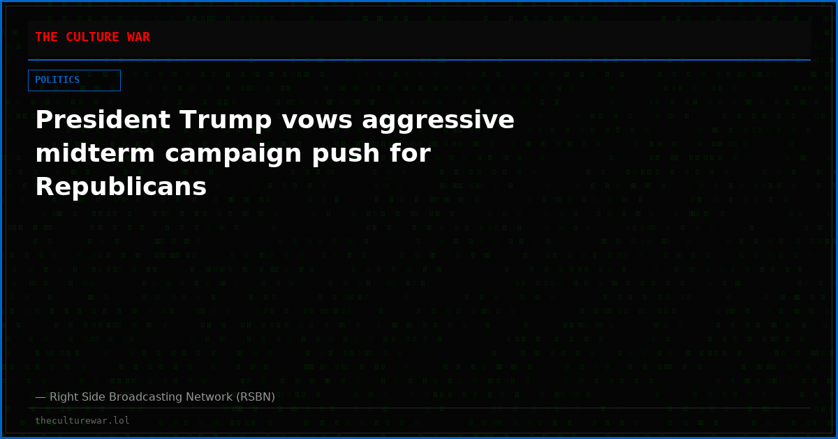 President Trump vows aggressive midterm campaign push for Republicans