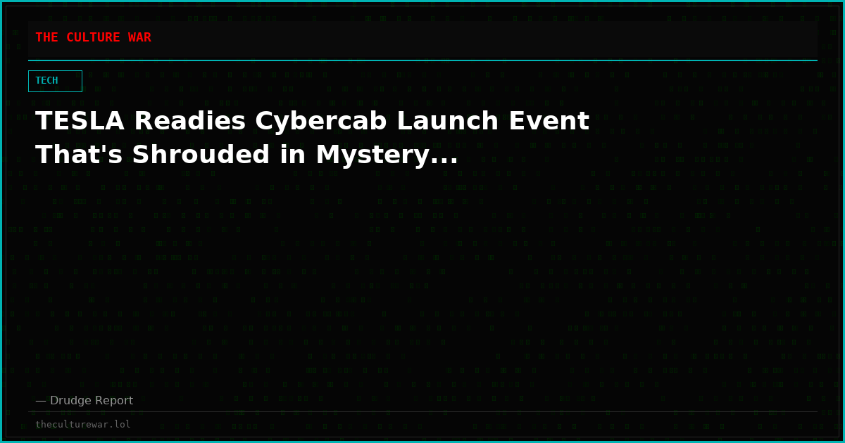 TESLA Readies Cybercab Launch Event That's Shrouded in Mystery...