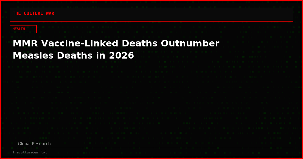 MMR Vaccine-Linked Deaths Outnumber Measles Deaths in 2026