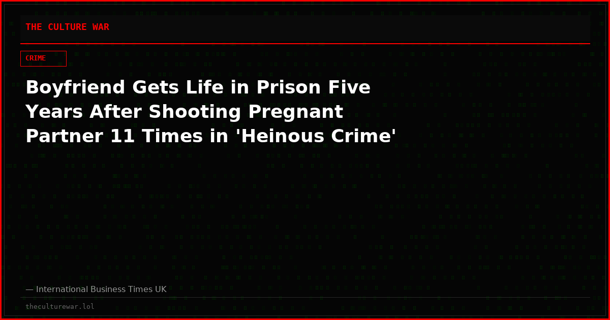 Boyfriend Gets Life in Prison Five Years After Shooting Pregnant Partner 11 Times in 'Heinous Crime'