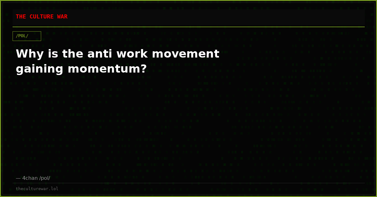 Why is the anti work movement gaining momentum?