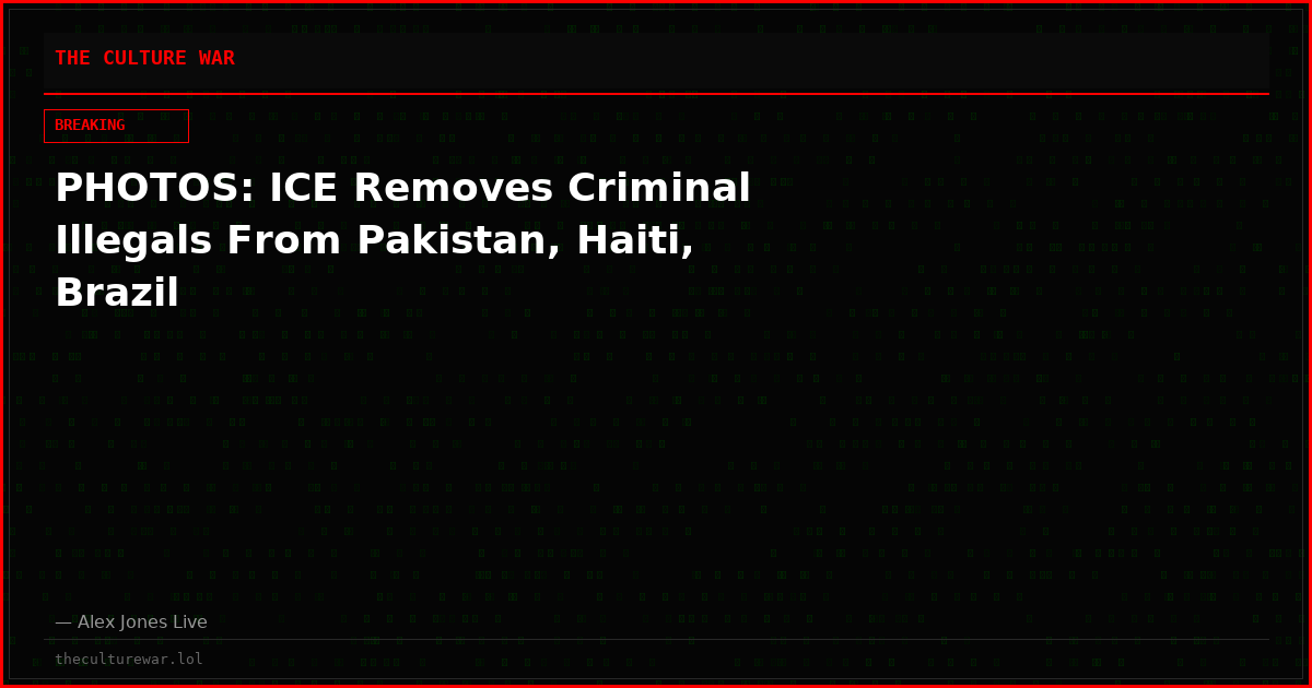 PHOTOS: ICE Removes Criminal Illegals From Pakistan, Haiti, Brazil