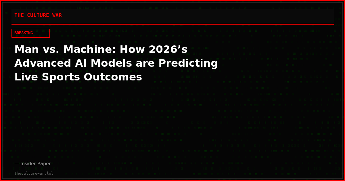 Man vs. Machine: How 2026’s Advanced AI Models are Predicting Live Sports Outcomes