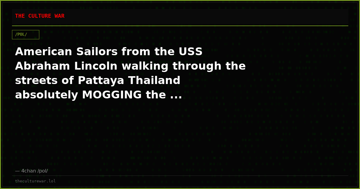 American Sailors from the USS Abraham Lincoln walking through the streets of Pattaya Thailand absolutely MOGGING the ...
