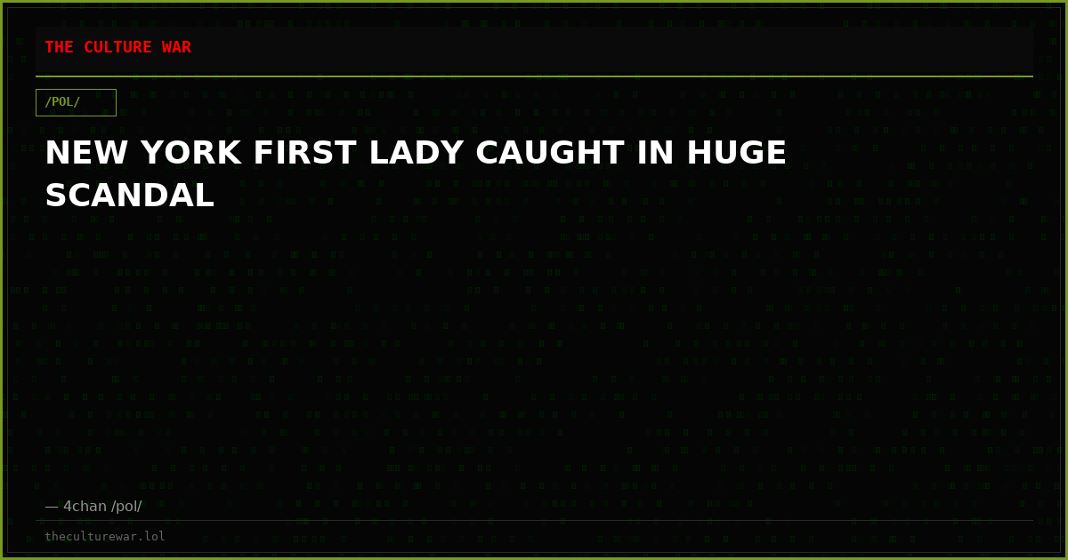 NEW YORK FIRST LADY CAUGHT IN HUGE SCANDAL