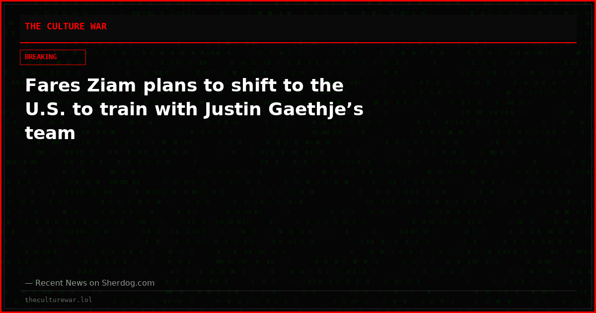 Fares Ziam plans to shift to the U.S. to train with Justin Gaethje’s team