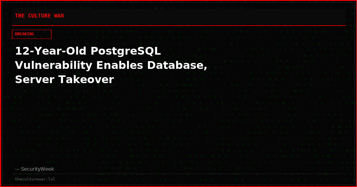 12-Year-Old PostgreSQL Vulnerability Enables Database, Server Takeover