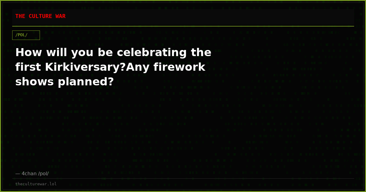 How will you be celebrating the first Kirkiversary?Any firework shows planned?