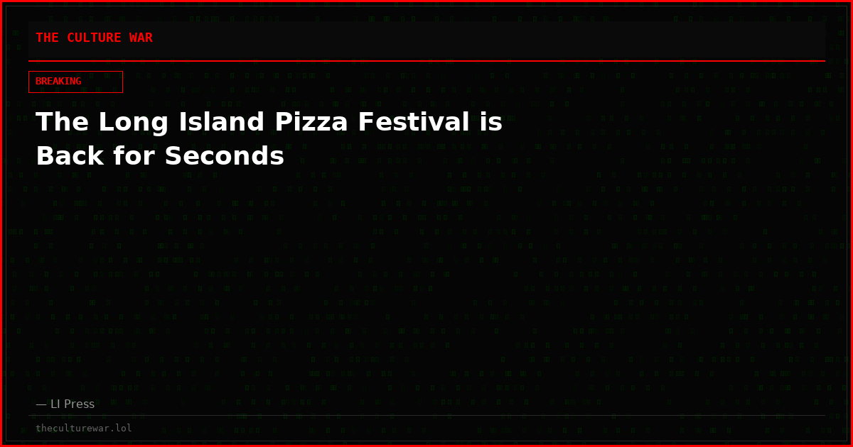 The Long Island Pizza Festival is Back for Seconds