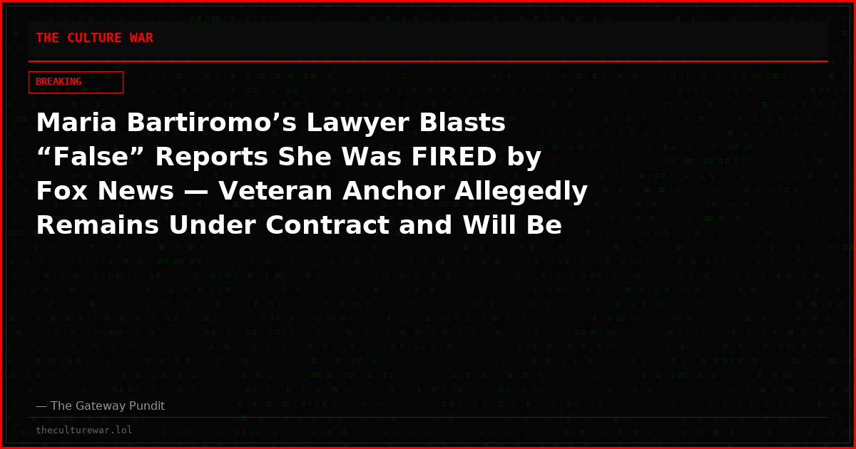 Maria Bartiromo’s Lawyer Blasts “False” Reports She Was FIRED by Fox News — Veteran Anchor Allegedly Remains Under Contract and Will Be Paid Through 2029