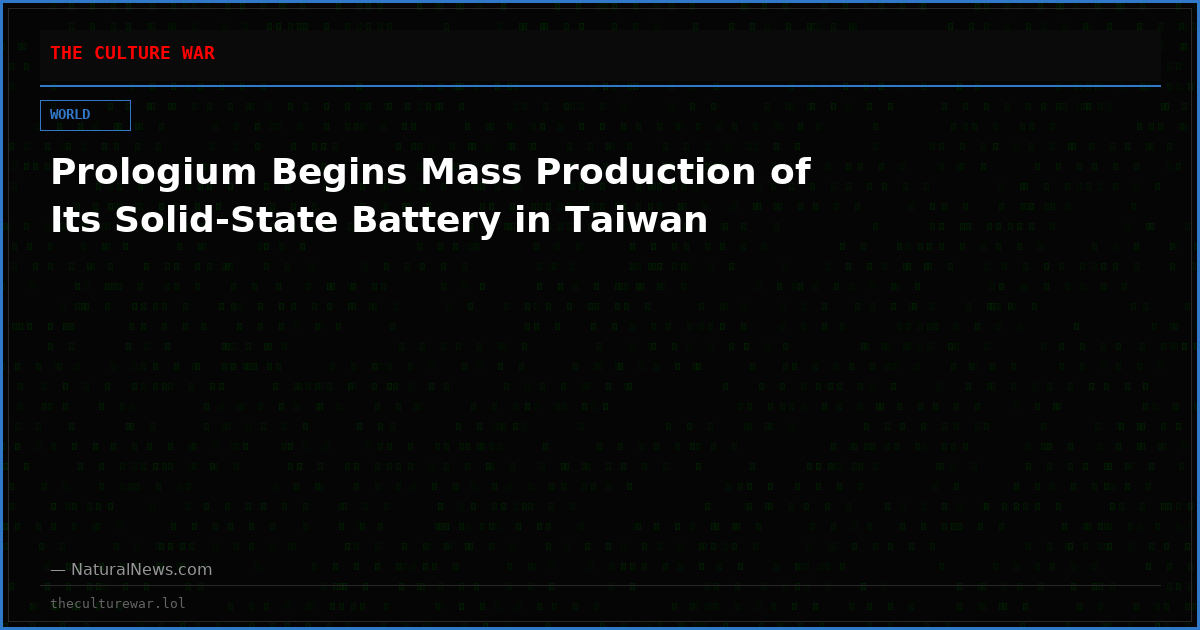 Prologium Begins Mass Production of Its Solid-State Battery in Taiwan
