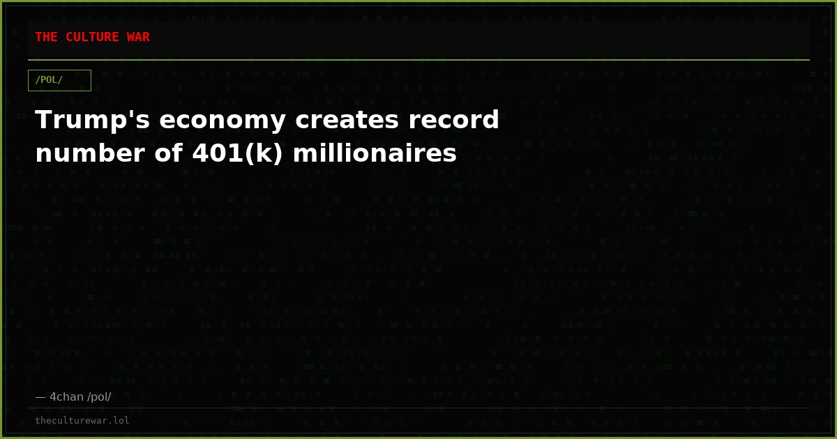 Trump's economy creates record number of 401(k) millionaires
