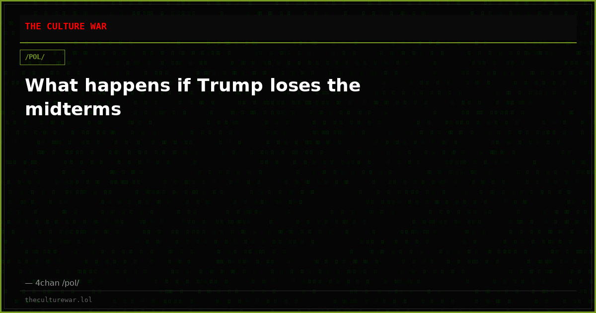 What happens if Trump loses the midterms