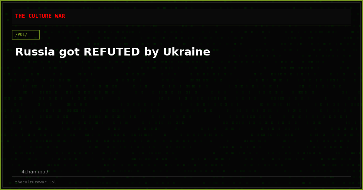 Russia got REFUTED by Ukraine
