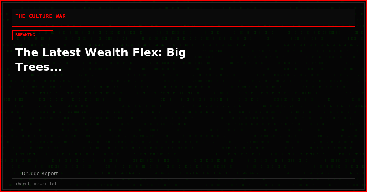 The Latest Wealth Flex: Big Trees...
