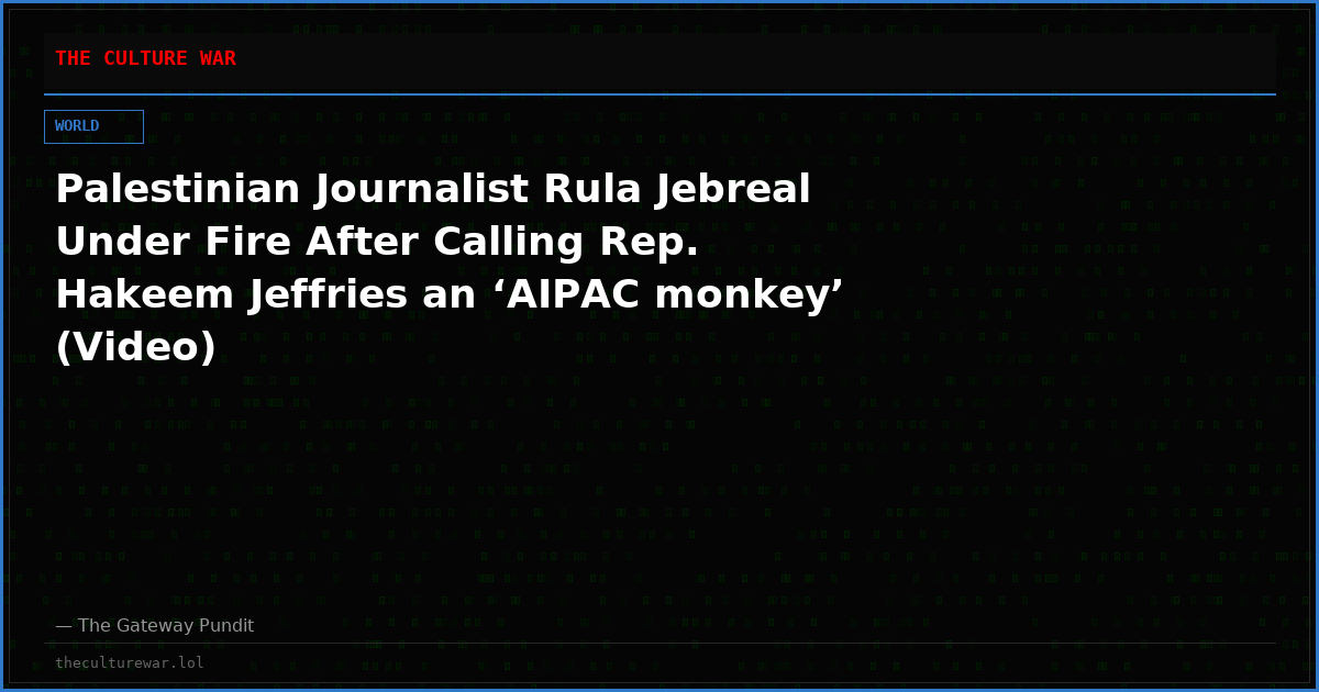 Palestinian Journalist Rula Jebreal Under Fire After Calling Rep. Hakeem Jeffries an ‘AIPAC monkey’ (Video)