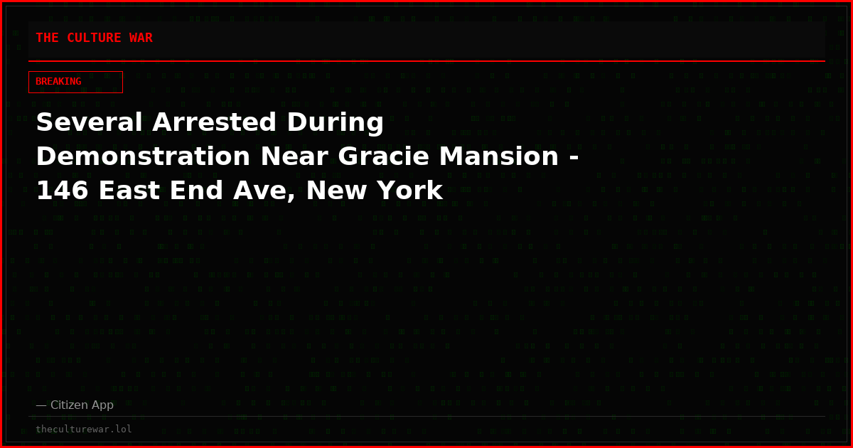Several Arrested During Demonstration Near Gracie Mansion - 146 East End Ave, New York
