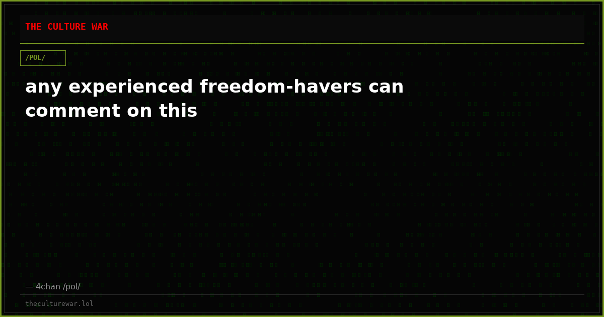 any experienced freedom-havers can comment on this