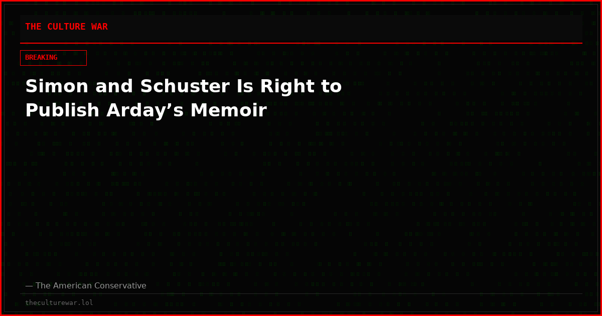 Simon and Schuster Is Right to Publish Arday’s Memoir