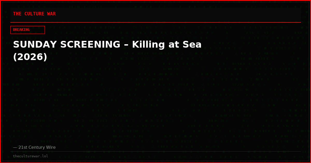 SUNDAY SCREENING – Killing at Sea (2026)