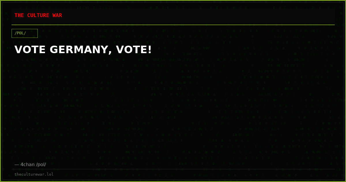 VOTE GERMANY, VOTE!
