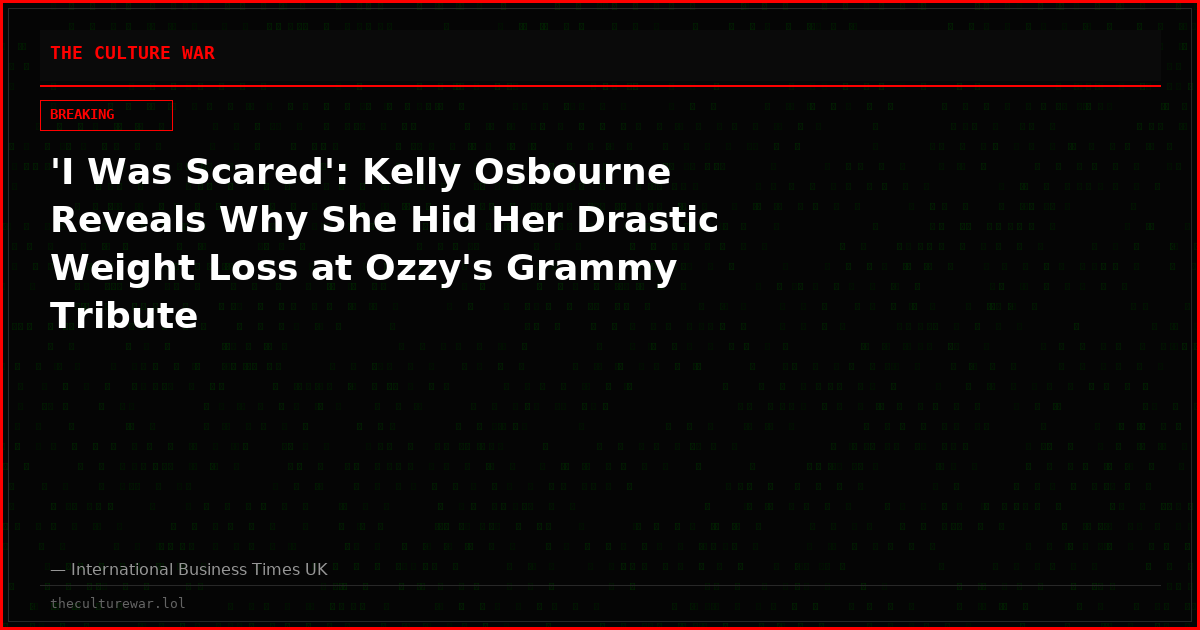 'I Was Scared': Kelly Osbourne Reveals Why She Hid Her Drastic Weight Loss at Ozzy's Grammy Tribute