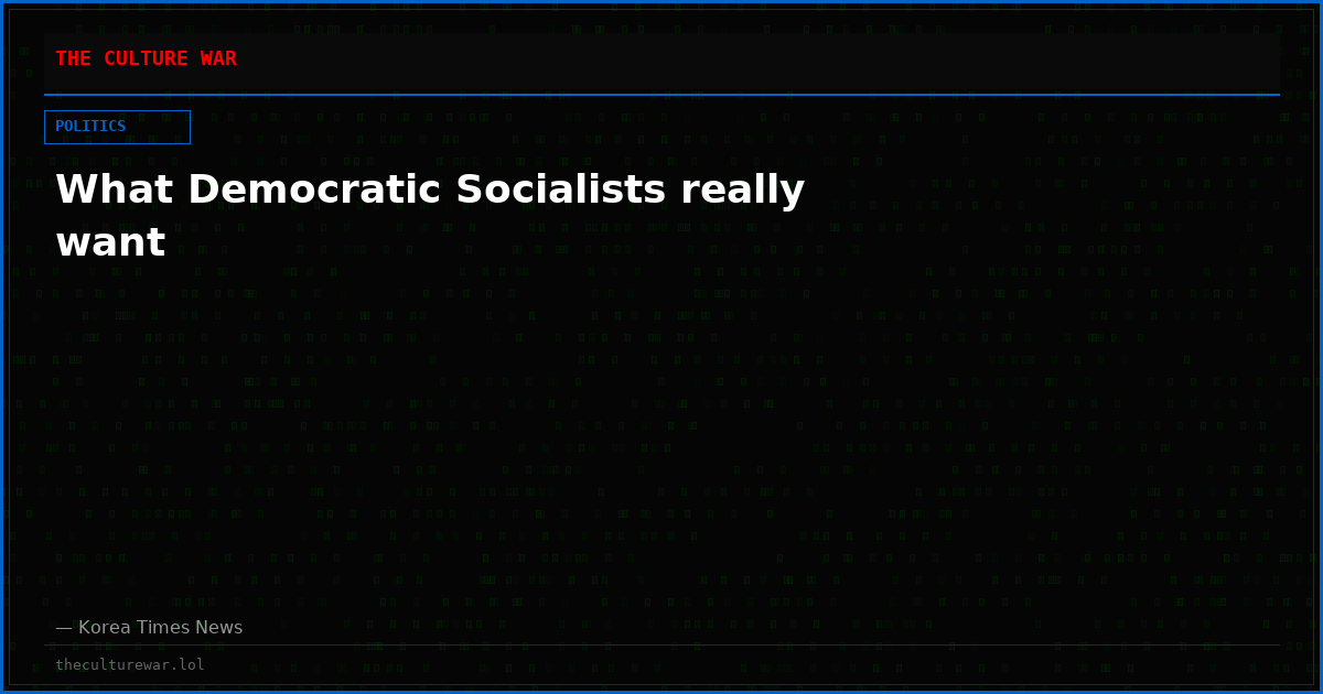 What Democratic Socialists really want