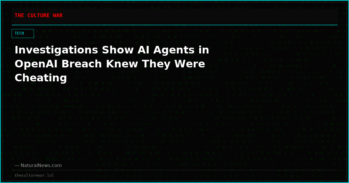 Investigations Show AI Agents in OpenAI Breach Knew They Were Cheating
