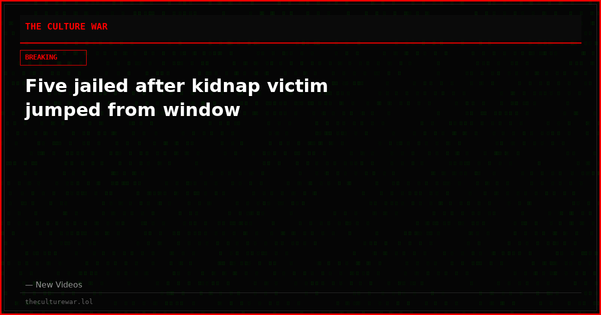 Five jailed after kidnap victim jumped from window