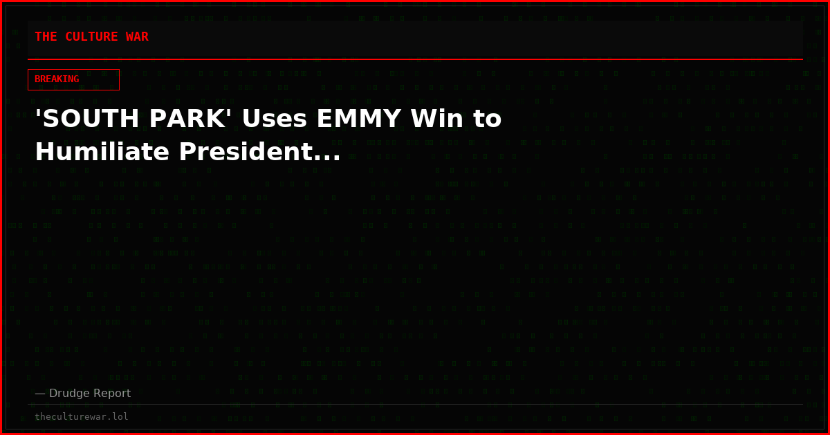 'SOUTH PARK' Uses EMMY Win to Humiliate President...