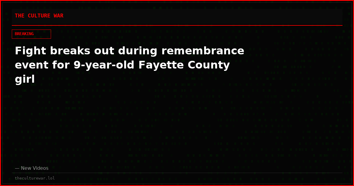 Fight breaks out during remembrance event for 9-year-old Fayette County girl
