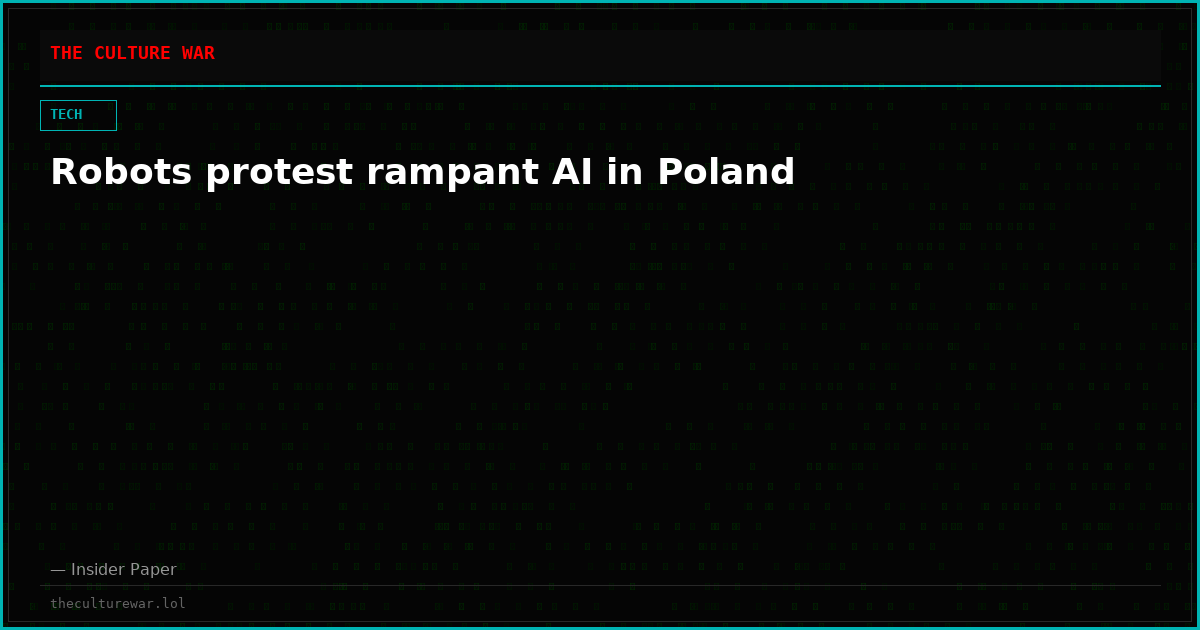 Robots protest rampant AI in Poland