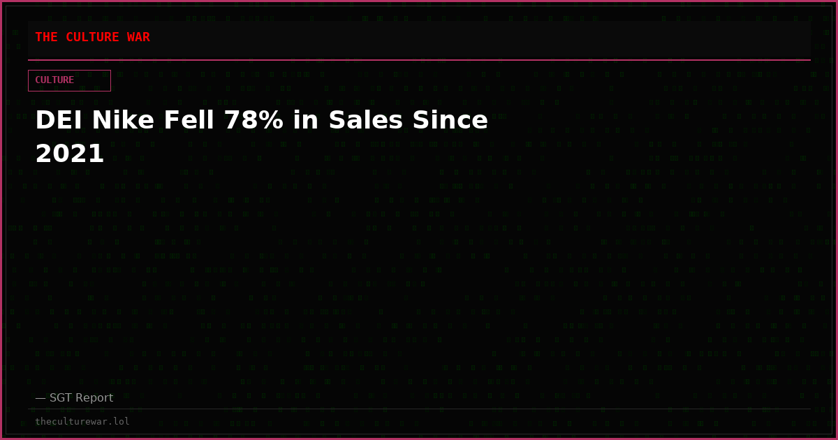 DEI Nike Fell 78% in Sales Since 2021
