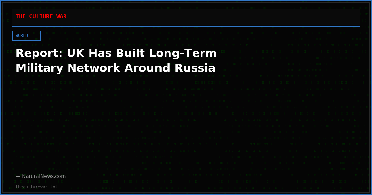 Report: UK Has Built Long-Term Military Network Around Russia