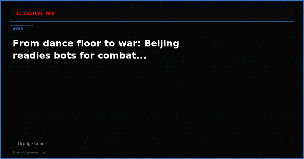 From dance floor to war: Beijing readies bots for combat...