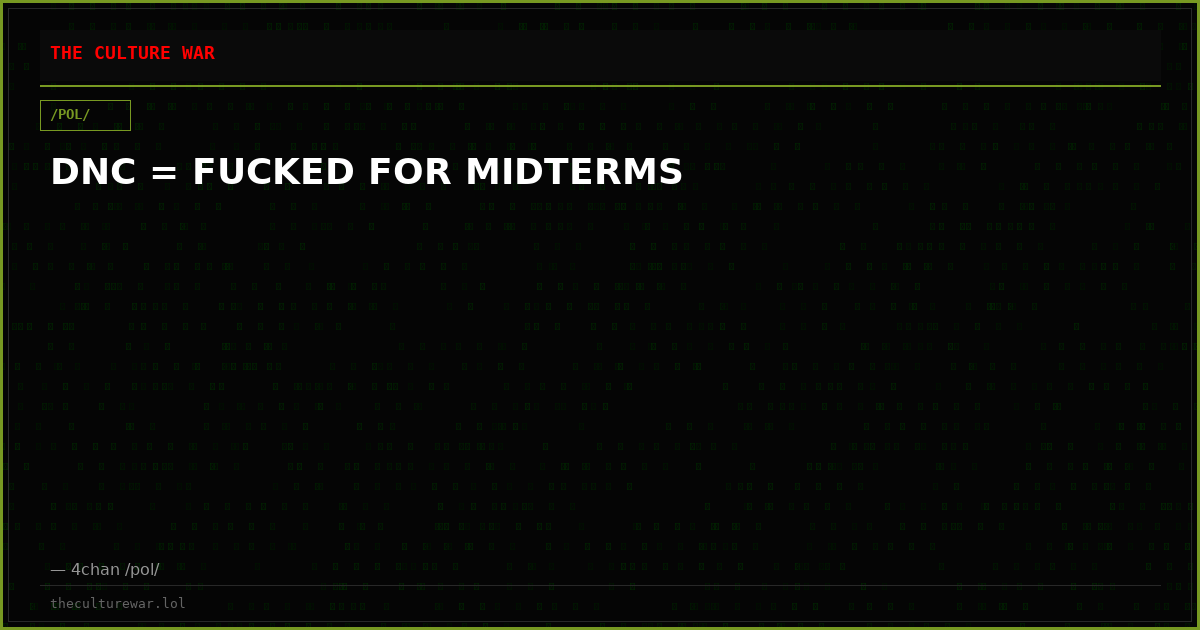 DNC = FUCKED FOR MIDTERMS