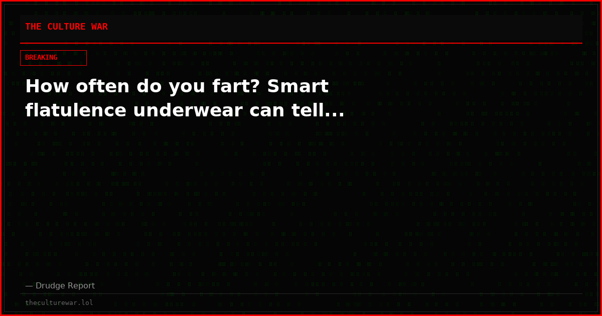 How often do you fart? Smart flatulence underwear can tell...