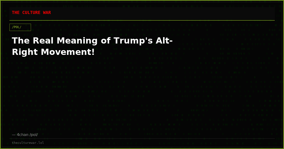 The Real Meaning of Trump's Alt-Right Movement!