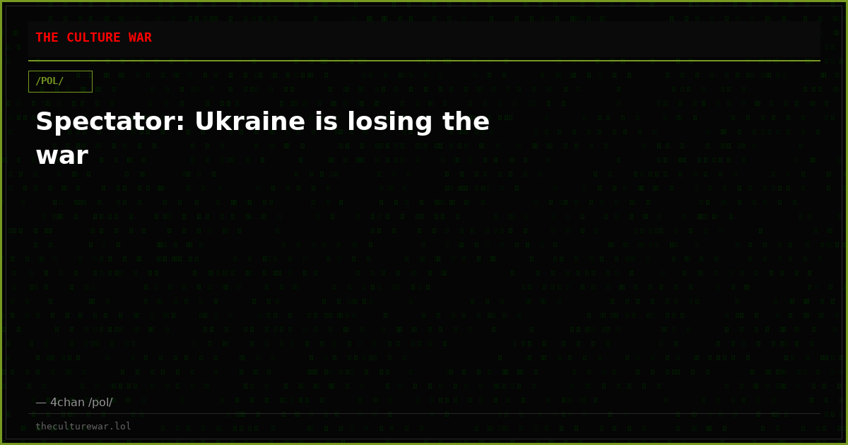 Spectator: Ukraine is losing the war