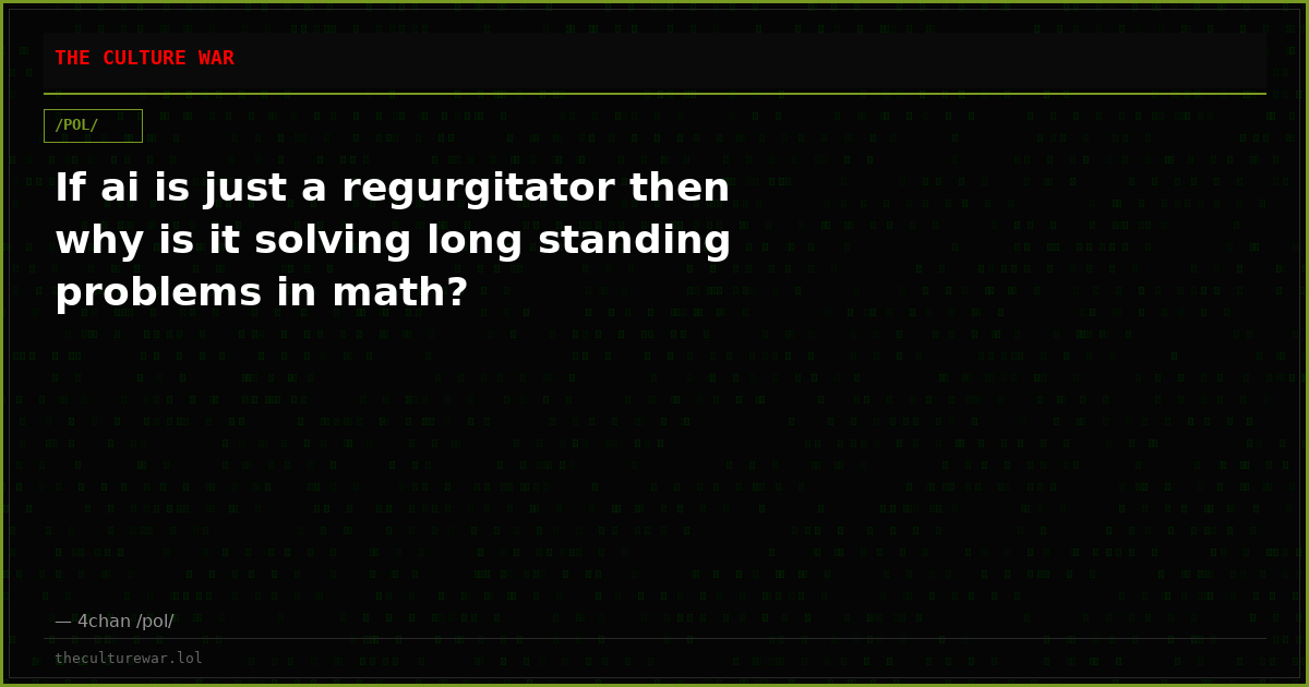 If ai is just a regurgitator then why is it solving long standing problems in math?
