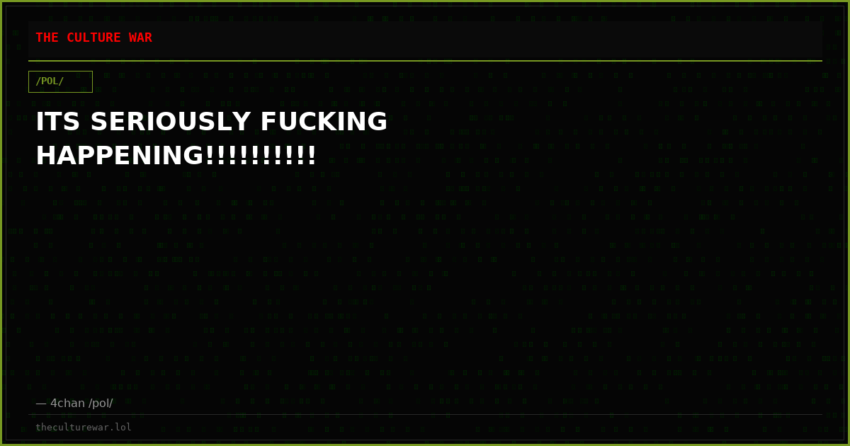 ITS SERIOUSLY FUCKING HAPPENING!!!!!!!!!!