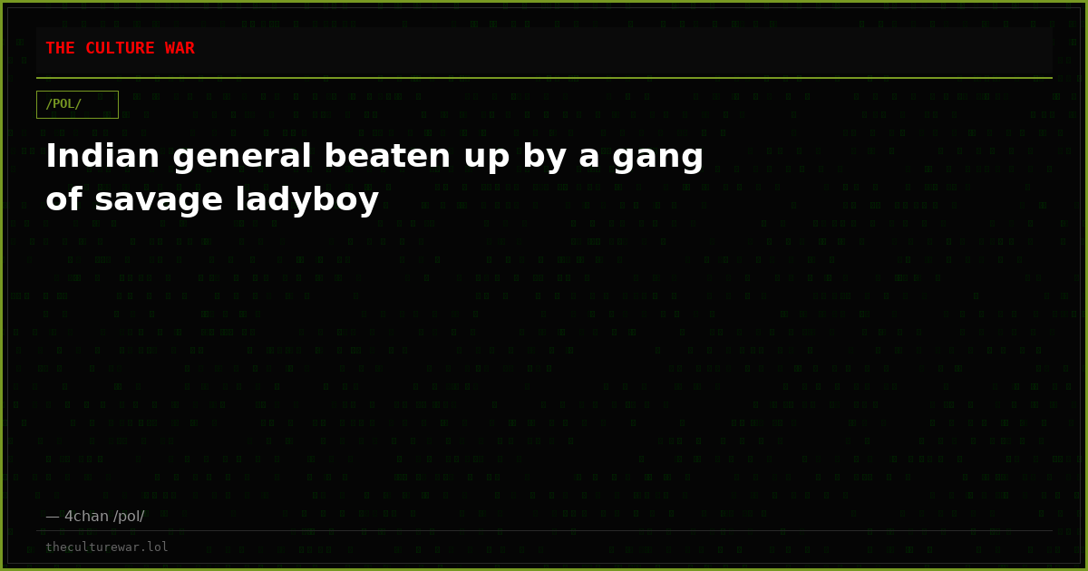 Indian general beaten up by a gang of savage ladyboy