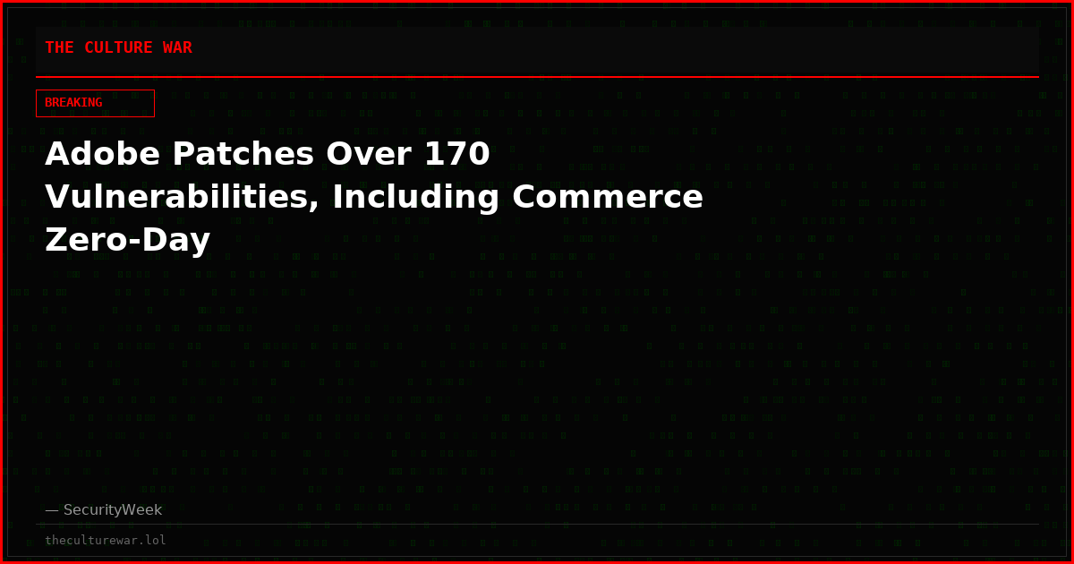 Adobe Patches Over 170 Vulnerabilities, Including Commerce Zero-Day