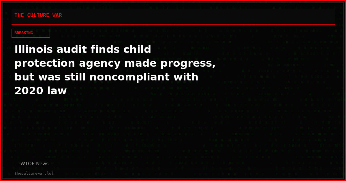 Illinois audit finds child protection agency made progress, but was still noncompliant with 2020 law