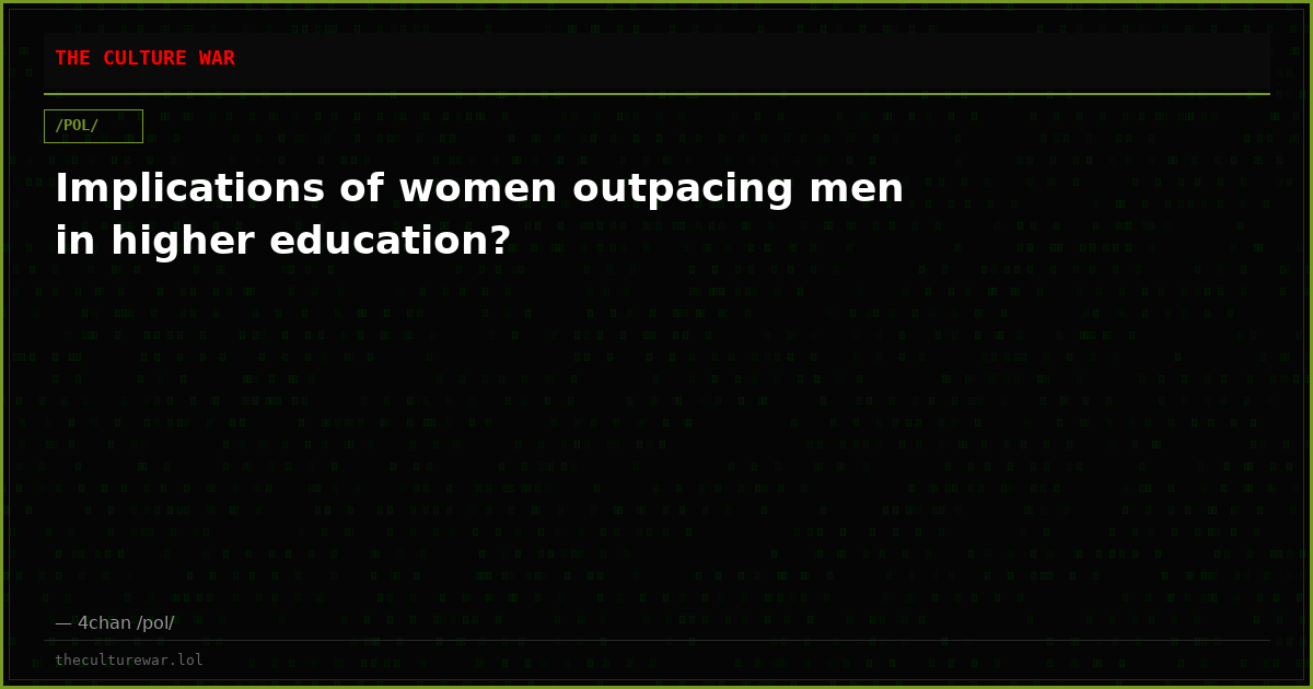 Implications of women outpacing men in higher education?