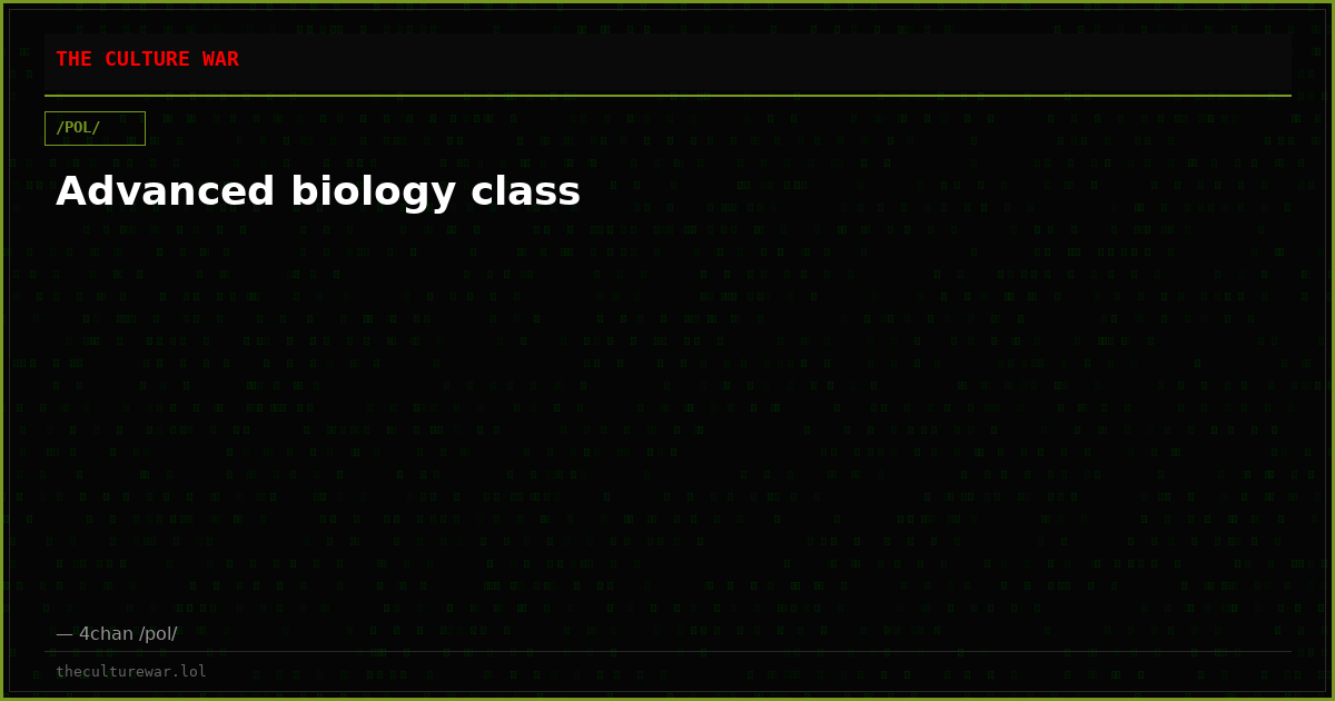 Advanced biology class